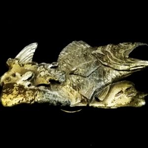 Vintage Solid Brass Belt Buckle-Swimming Fish